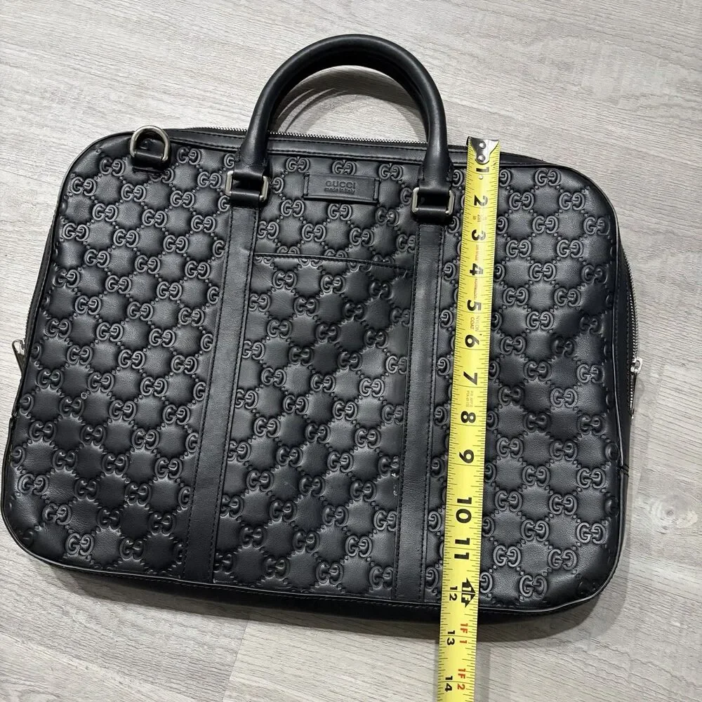 Gucci GG Emblem Signature Leather briefcase